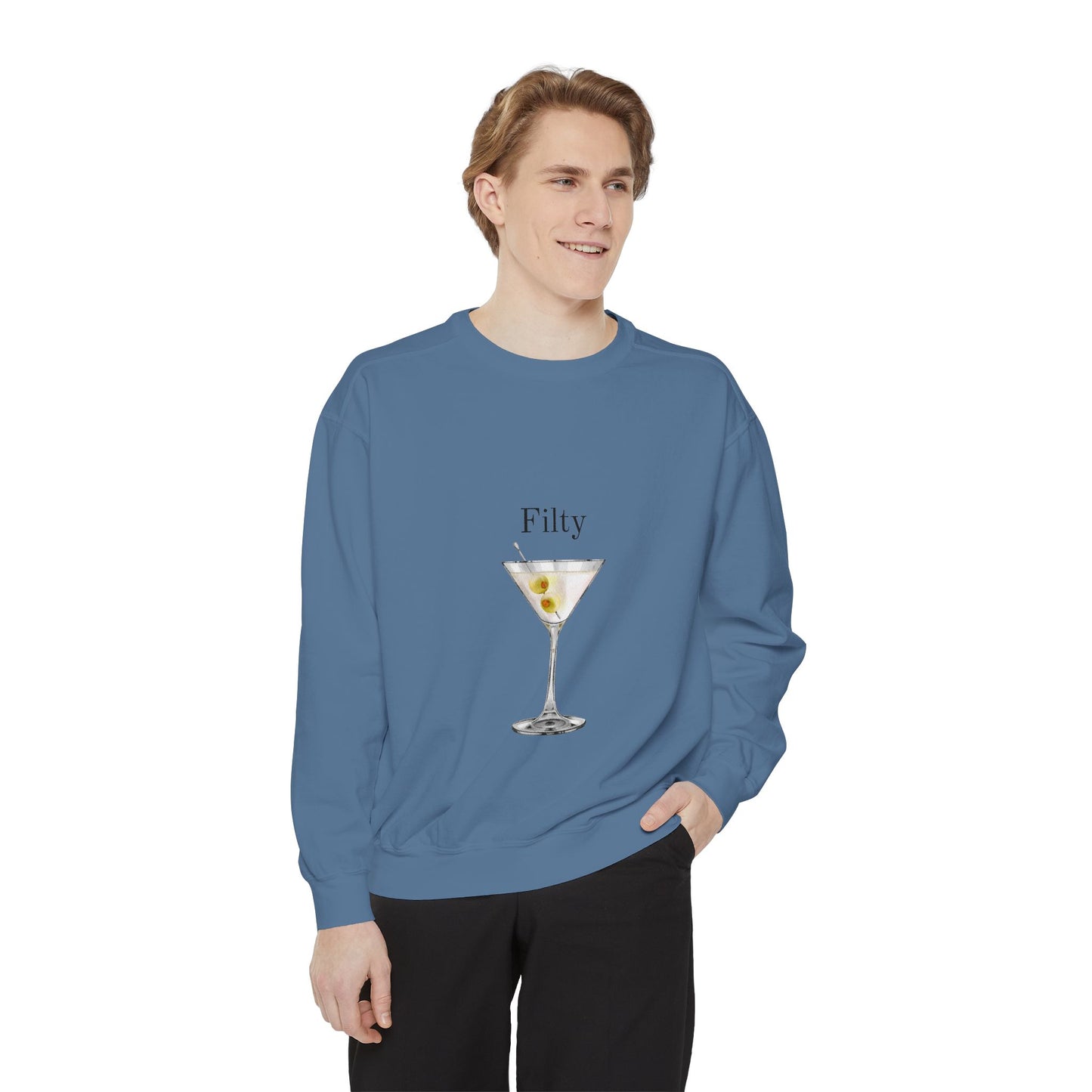 Dirty Martini Creneck Garment-Dyed Sweatshirt