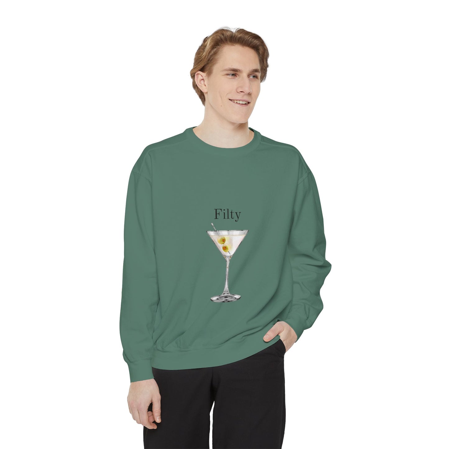 Dirty Martini Creneck Garment-Dyed Sweatshirt