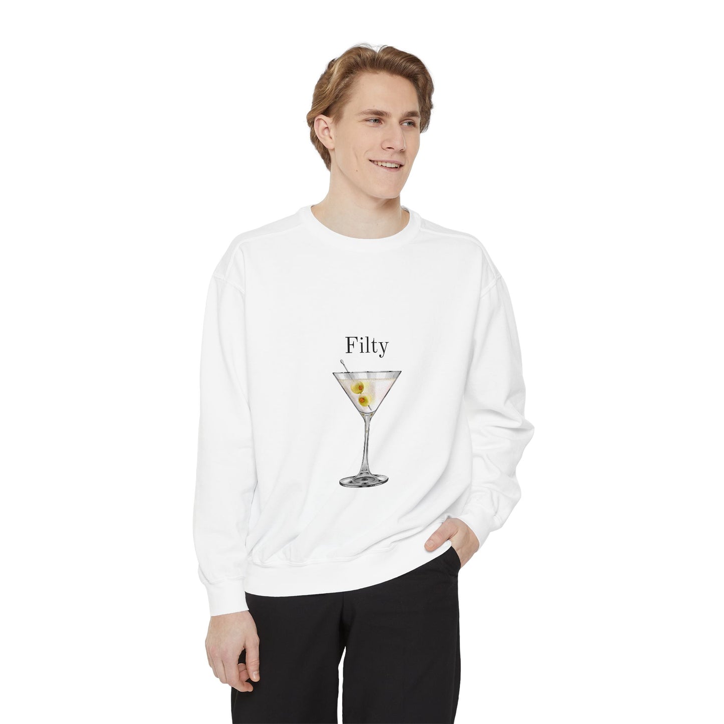Dirty Martini Creneck Garment-Dyed Sweatshirt