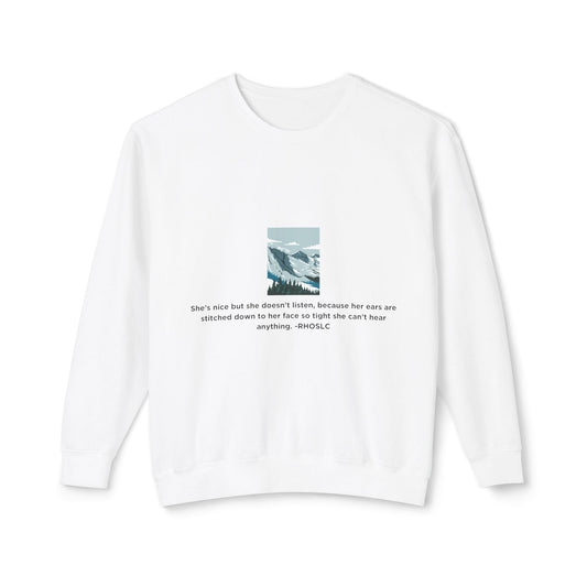 Salt Lake City Lightweight Crewneck Sweatshirt - Real Housewives Design