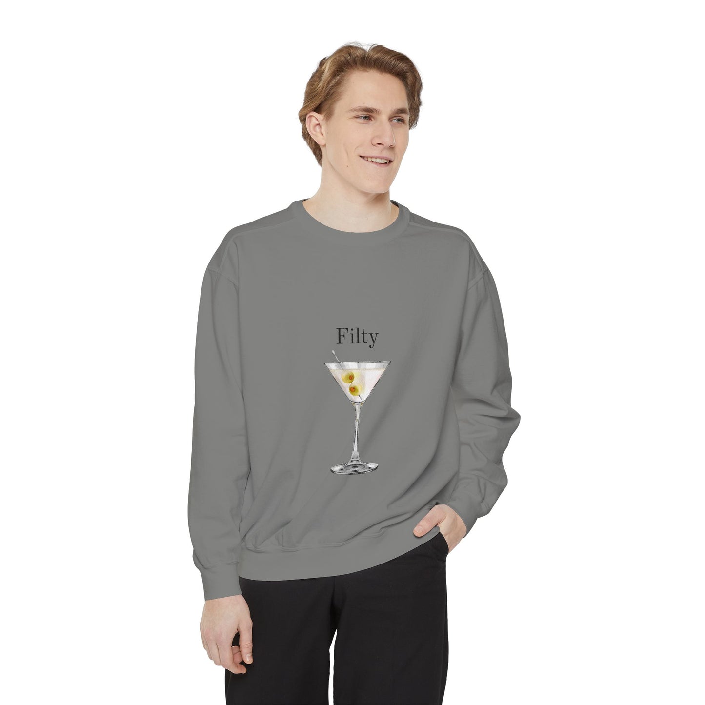 Dirty Martini Creneck Garment-Dyed Sweatshirt