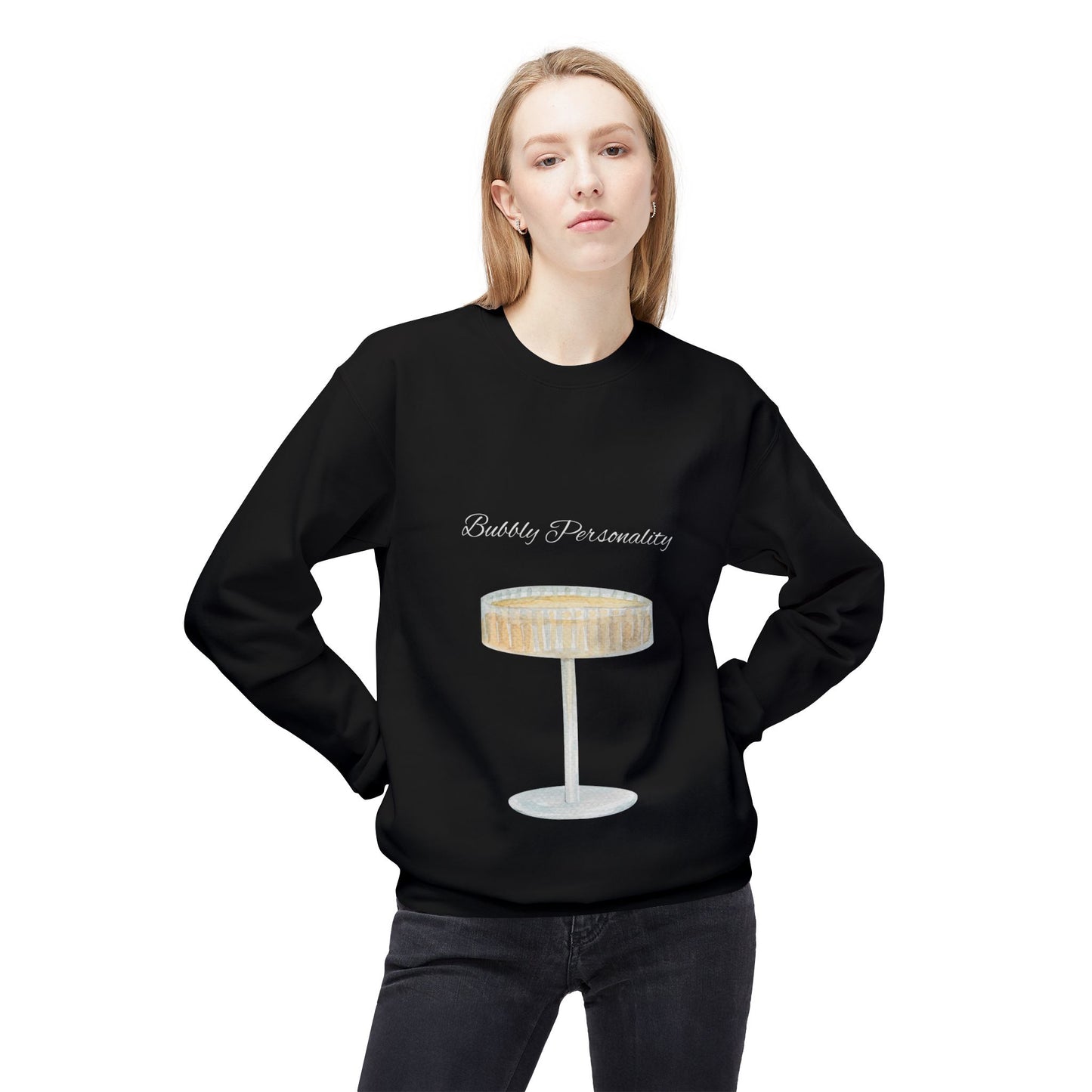 Bubbly Personality Fleece Crewneck